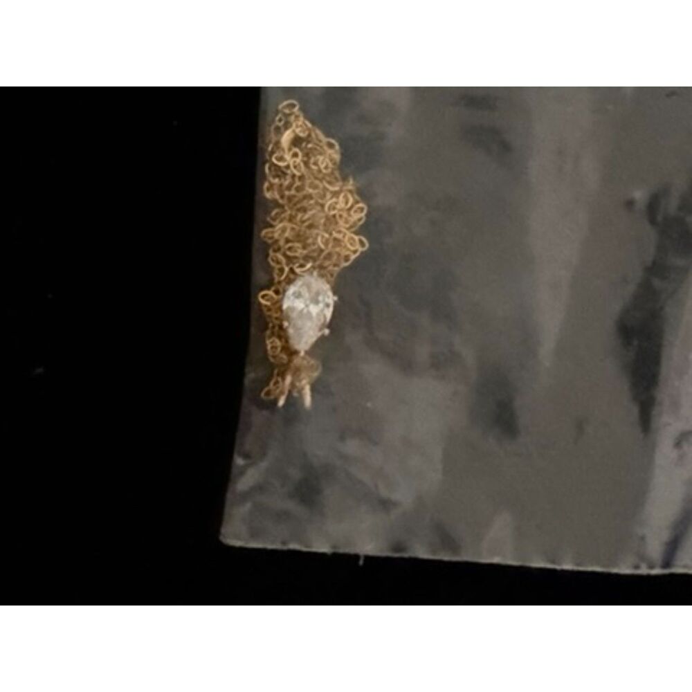 1/20 14K gold necklace with marquise cz pendant